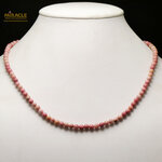 ronde 4 mm collier en pierre naturelle de rodhonite