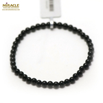 Perle ronde 4 mm bracelet pierre neturelle onyx