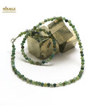 perle ronde 4 mm 1 collier pierre naturelle agate mousse