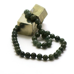ronde 10 mm vert foncé 1 pierre naturelle jade