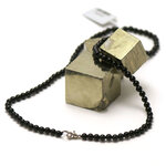 ronde 4 mm collier en pierre naturelle de tourmaline noir
