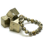 ronde 10 mm bracelet en pierre naturelle de jaspe dalmatien