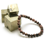 ronde 6 mm 1 bracelet en pierre naturelle de rodhonite de madagascar