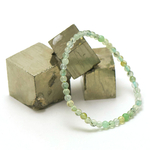 ronde 4 mm 1 bracelet en pierre naturelle de prehnite