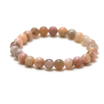 ronde 8 mm bracelet en pierre naturelle dopale rose