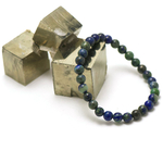 ronde 6 mm 1 bracelet en pierre naturelle d'azurite-malachite
