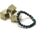 ronde 8 mm 1 bracelet en pierre naturelle d'azurite-malachite