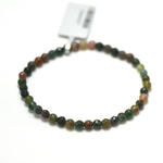 Perle ronde 4 mm facettée 1 bracelet en pierre naturelle dagate indien