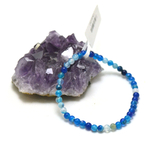 bleu 4 mm 1 bracelet en pierre naturelle d'agate
