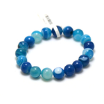 bleu 10 mm bracelet en pierre naturelle dagate