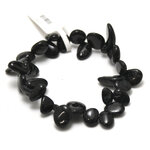 Ts baroque bracelet en pierre naturelle de tourmaline noir