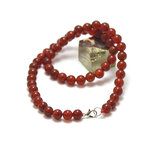 ronde 8 mm 1 collier en pierre naturelle de cornaline