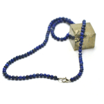 perle ronde 4 mm collier en pierre naturelle de lapis lazuli