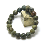ronde 10 mm 1 bracelet en pierre naturelle de turquoise d'afrique