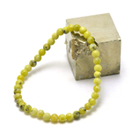 ronde 4 mm bracelet en pierre naturelle de chrysoprase citron