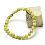 ronde 6 mm bracelet en pierre naturelle de chrysoprase citron