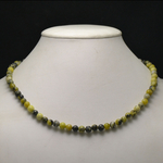 ronde 6 mm collier en pierre naturelle de chrysoprase citron