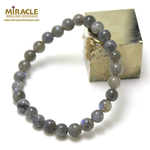 Perle ronde 6 mm  bracelet en pierre naturelle de labradorite