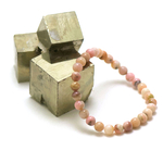 ronde 6 mm 1 bracelet en pierre naturelle d'opale rose