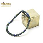 ronde 4 mm 1 bracelet en pierre naturelle d'azurite-malachite
