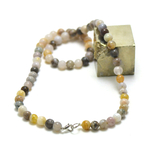 ronde 6 mm 1 collier en pierre naturelle d'agate bambou