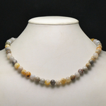 ronde 8 mm collier en pierre naturelle dagate bambou