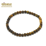 ronde 4 mm bracelet en pierre naturelle doeil de tigre givré