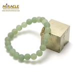 ronde 8 mm bracelet en pierre naturelle d'aventurine givré mat