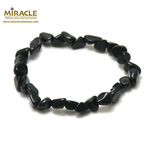 F pierre roulée bracelet en pierre naturelle de tourmaline noir