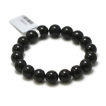 ronde 10 mm bracelet en pierre naturelle de tourmaline noir