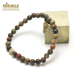 ronde 6 mm 1 bracelet en pierre naturelle de rhyolite