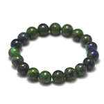 ronde 10 mm  bracelet en pierre naturelle dazurite-malachite