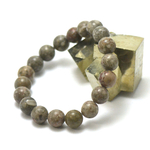 ronde 10 mm 1 bracelet en pierre naturelle d'agate fossile ou turitelle
