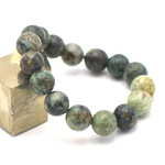ronde 12 mm 1 bracelet en pierre naturelle de turquoise d'afrique