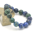 ronde 12 mm bracelet en pierre naturelle d'azurite-malachite