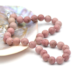 ronde 12 mm 1 collier en pierre naturelle de rodhonite