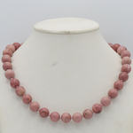 Collier de perles de rhodonite rose - Collier ras du cou en rhodonite à micro facettes - Cadeau d'anniversaire pour petite amie