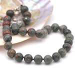 ronde 12 mm 1 collier en pierre naturelle de jaspe héliotrope