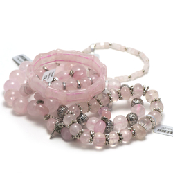 bracelet en pierre naturelle de quartz rose