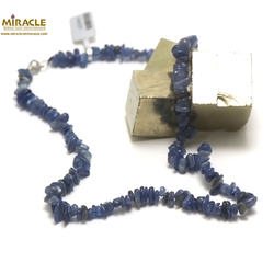 Colliers aigue-marine & lapis-lazuli avec croix grecques