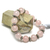 Apprêt ronde 12 mm bracelet pierre naturelle quartz rose mini cube-perle ronde