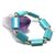 Apprêt rectangle bracelet en pierre naturelle de turquoise