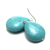 perle goutte d'eau plate boucle d'oreille en pierre naturelle de turquoise
