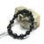 Perle ronde facettée  10 mm-6 mm bracelet pierre neturelle onyx