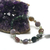 F palet rond - perle rond 6 mm bracelet en pierre naturelle d'agate mousse