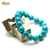 ronde 12 mm bracelet en pierre naturelle de turquoise