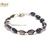 A palet oval perle argenté bracelet en pierre naturelle de iolite