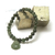 pendentif boudha 10 mm vert foncé  bracelet pierre naturelle de jade