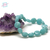 F ronde 12x6 mm bracelet pierre naturelle d'amazonite