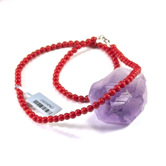 Collier Perles Soie Bambou Fines Lignes Azur